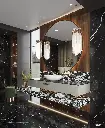 Modern Floating Vanity in Textured Melamine Finish OBV23-M01