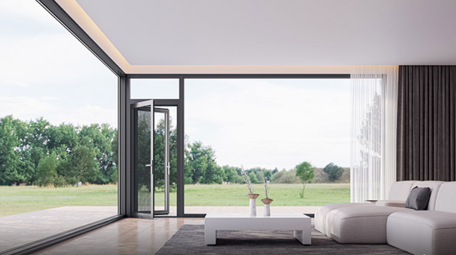 Aluminum Swing Glass Door with Fly Screen EOD128